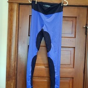 Purplish blue and black VSX leggings